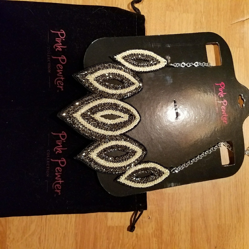 PINK PEWTER NECKLACE